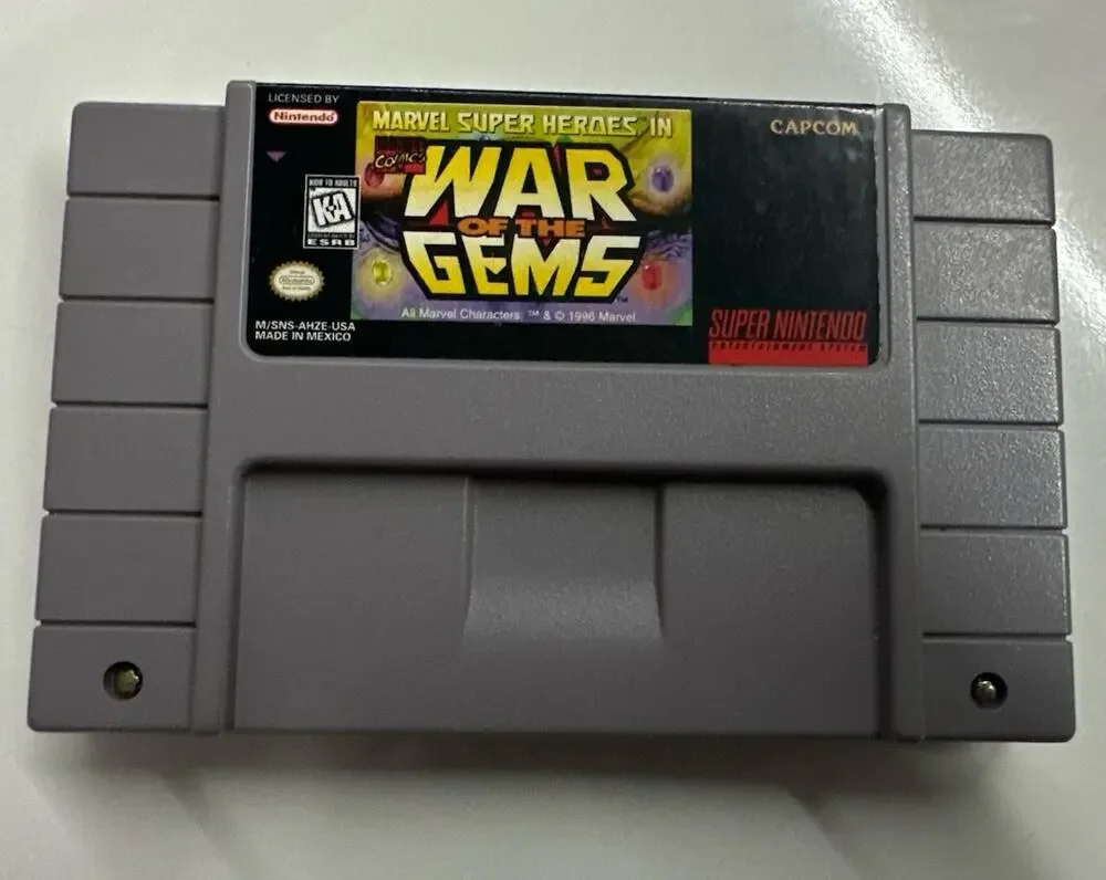 Marvel Super Heroes in War of the Gems SNES Super Nintendo Tested Fast Shipping